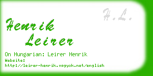 henrik leirer business card